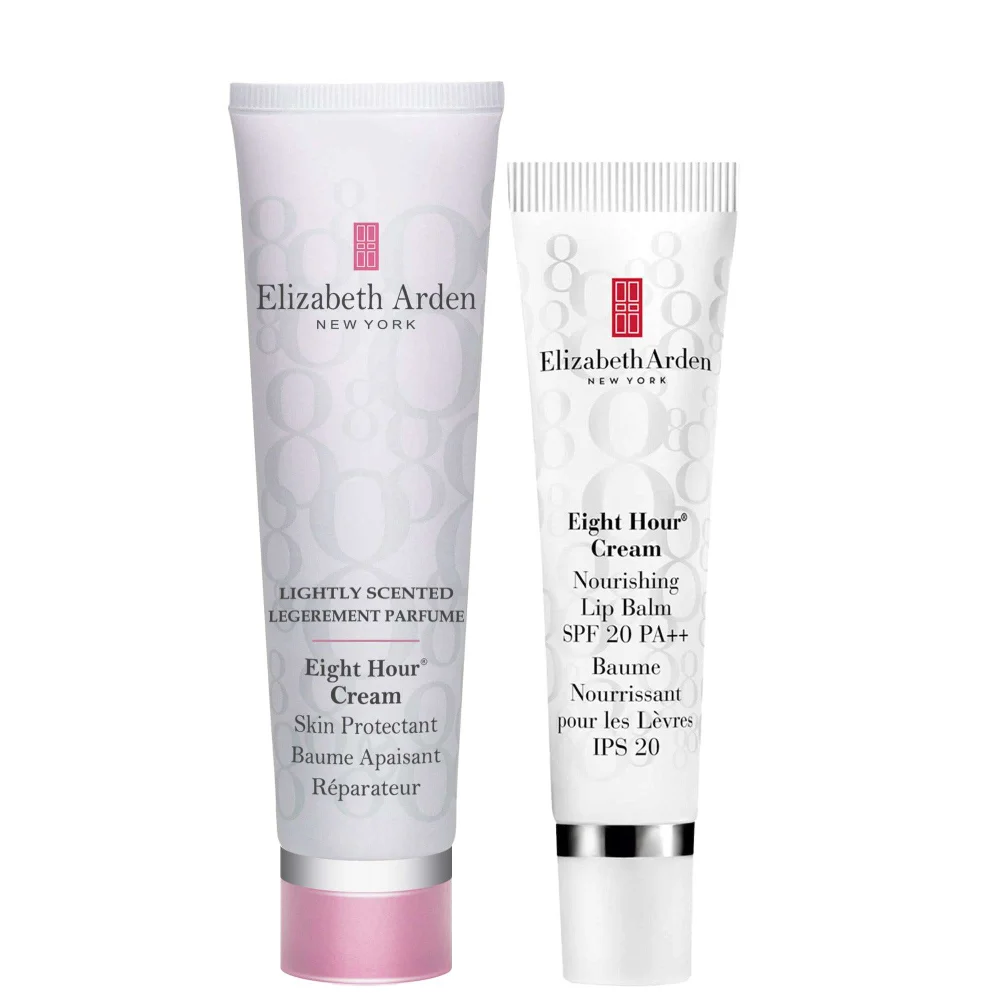 Elizabeth Arden Duo: Eight Hour Nourishing Lip Balm SPF20 14.8ml & Protectant Cream 50ml Image 1