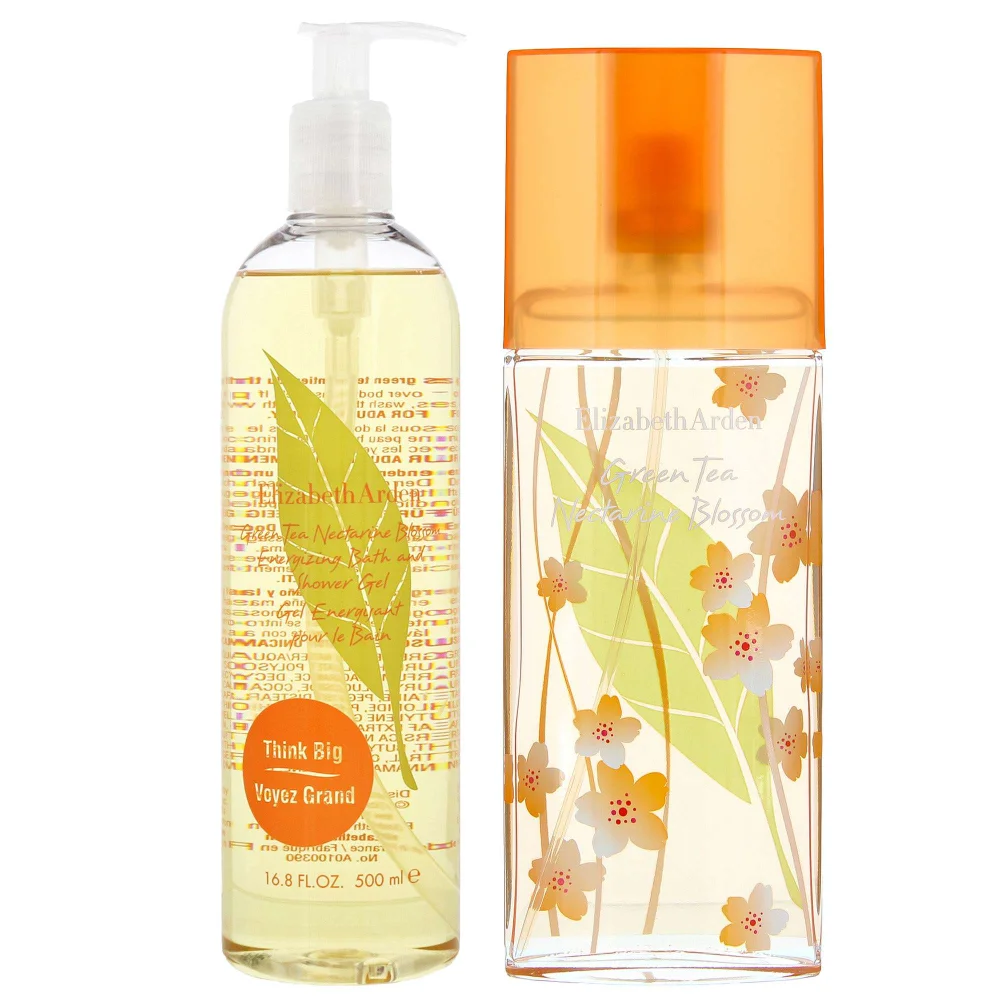 Elizabeth Arden Duo: Green Tea Nectarine Blossom Bath & Shower Gel 500ml & Eau de Toilette Spray 100ml Image 1