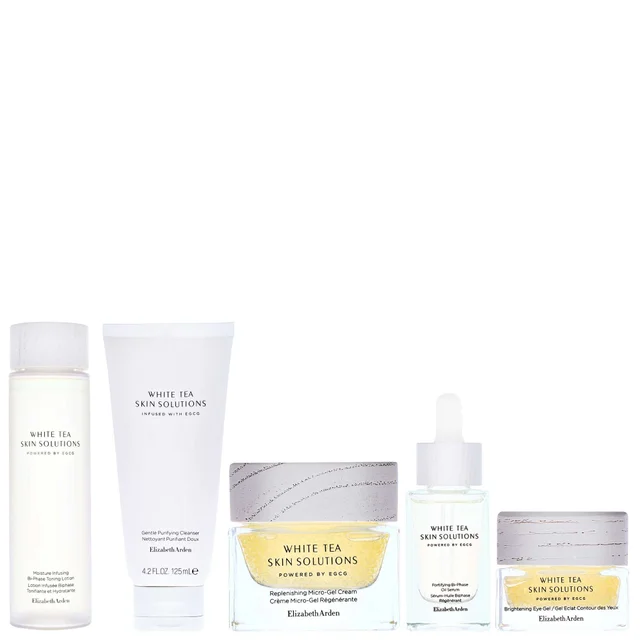 Elizabeth Arden Set: White Tea Oil Serum 30ml, Micro-Gel 50ml, Eye Gel 15ml, Cleanser 125ml & Toning Lotion 200ml