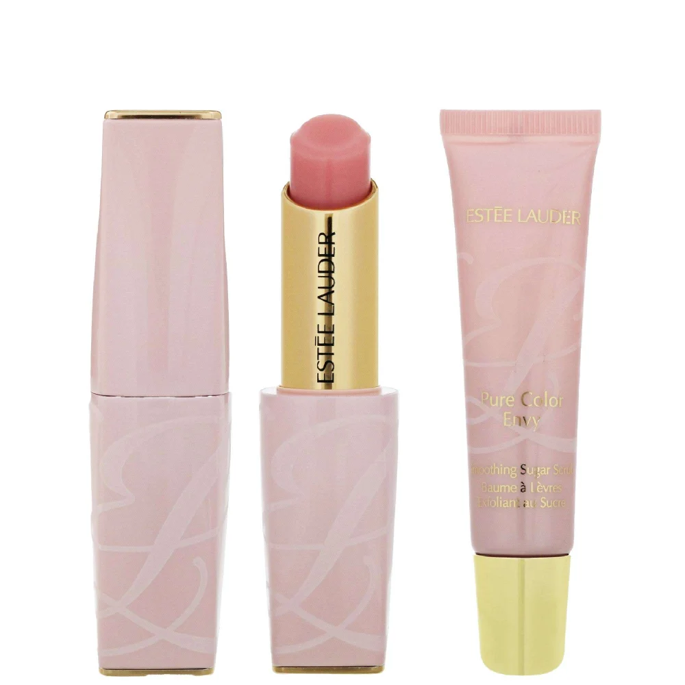 Estée Lauder Duo: Pure Color Envy Replenishing Lip Balm 3.2g & Smoothing Sugar Scrub 12g Image 1