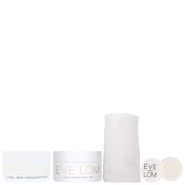 EVE LOM Trio: TLC Cream 50ml, Cleanser All Skin Types 50ml & Kiss Mix Original 7ml