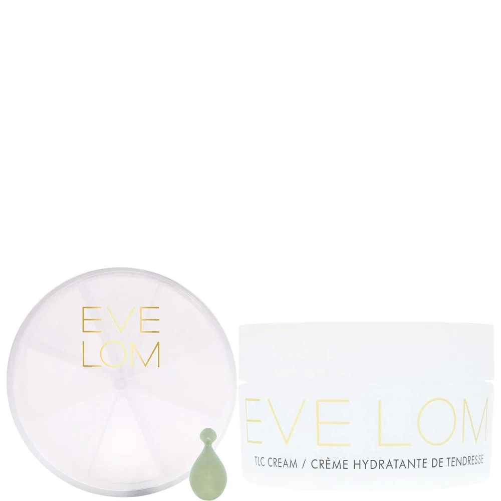 EVE LOM Duo: Cleansing Oil Capsules Travel Case 14 x 1.25ml Capsules & TLC Cream 50ml Image 1