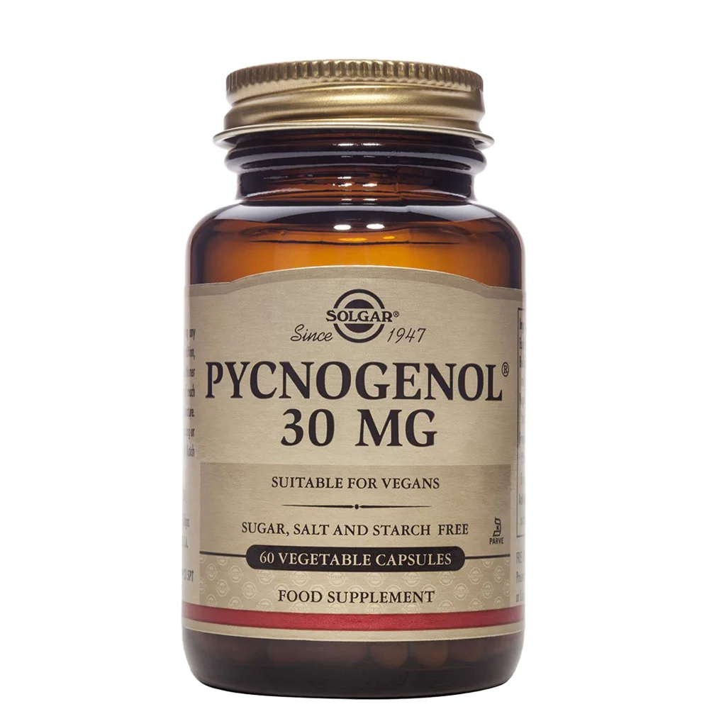 Solgar Antioxidants Pycnogenol 30mg Vegetable Capsules x 60 Image 1