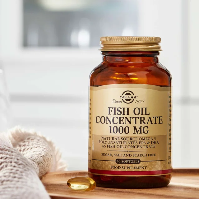 Solgar Omegas & Fatty Acids Fish Oil Concentrate 1000mg Softgels x 60