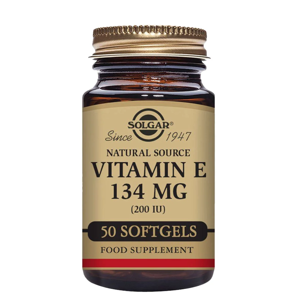 Solgar Natural Source Vitamin E 134mg (200 IU) Vegetable Softgels x 50 Image 1