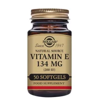 Solgar Natural Source Vitamin E 134mg (200 IU) Vegetable Softgels x 50