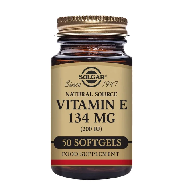Solgar Natural Source Vitamin E 134mg (200 IU) Vegetable Softgels x 50