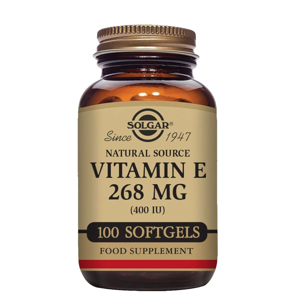 Solgar Natural Source Vitamin E 268mg (400 IU) Vegetable Softgels x 100 Image 1