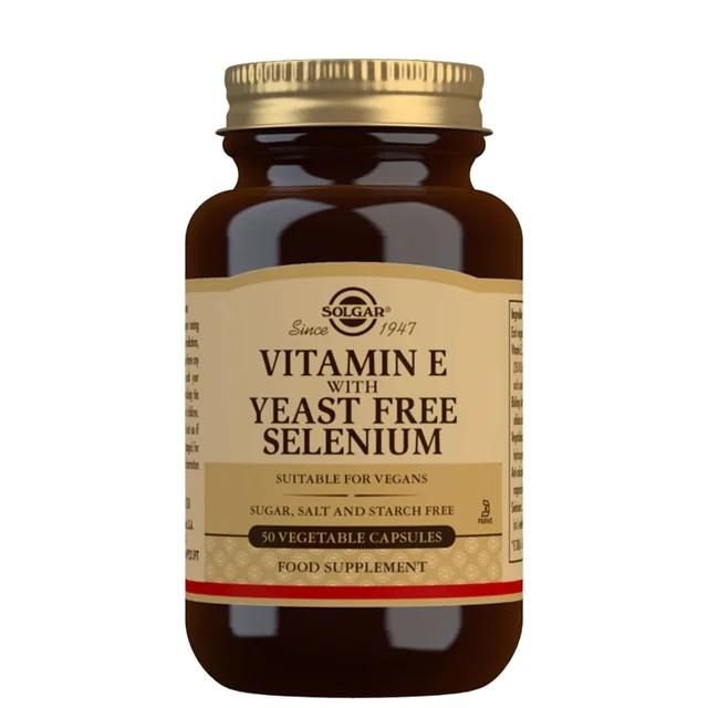 Solgar Vitamin E with Yeast Free Selenium Vegetable Capsules x 50