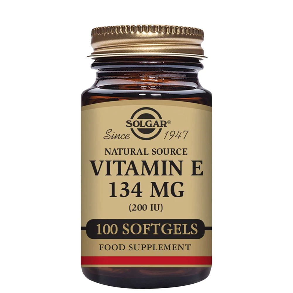 Solgar Natural Source Vitamin E 134mg (200 IU) Vegetable Softgels x 100 Image 1