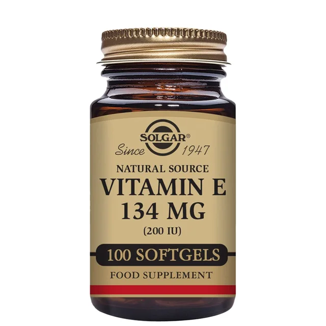 Solgar Natural Source Vitamin E 134mg (200 IU) Vegetable Softgels x 100