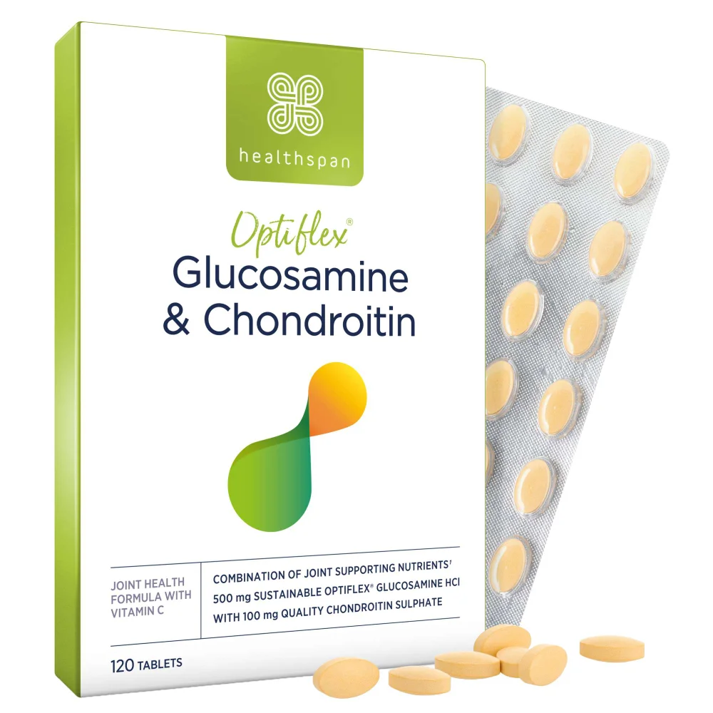 Healthspan Vitamins & Supplements Optiflex Glucosamine 500mg & Chondroitin 100mg Tablets x 120 Image 1