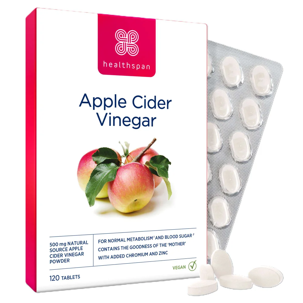 Healthspan Vitamins & Supplements Apple Cider Vinegar Tablets x 120 Image 1