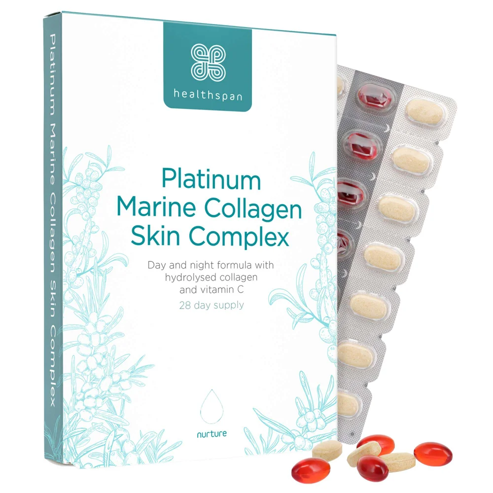 Healthspan Collagen Platinum Marine Collagen Skin Complex x 28 Capsules & x 28 Tablets Image 1