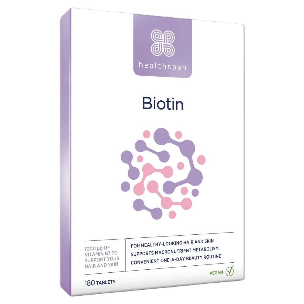 Healthspan Vitamins & Supplements Biotin 1000 µg Tablets x 180 Image 1