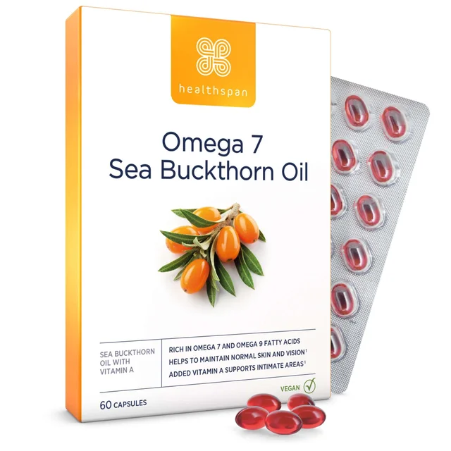 Healthspan Omega 7 Sea Buckthorn Oil Capsules x 60