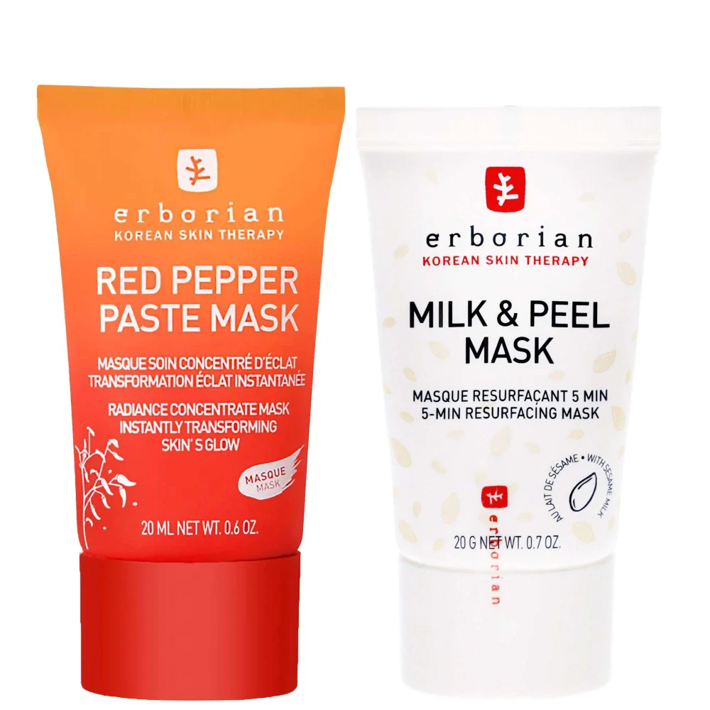 Erborian Duo: Red Pepper Paste Mask 20ml & Milk & Peel Mask 20g Image 1