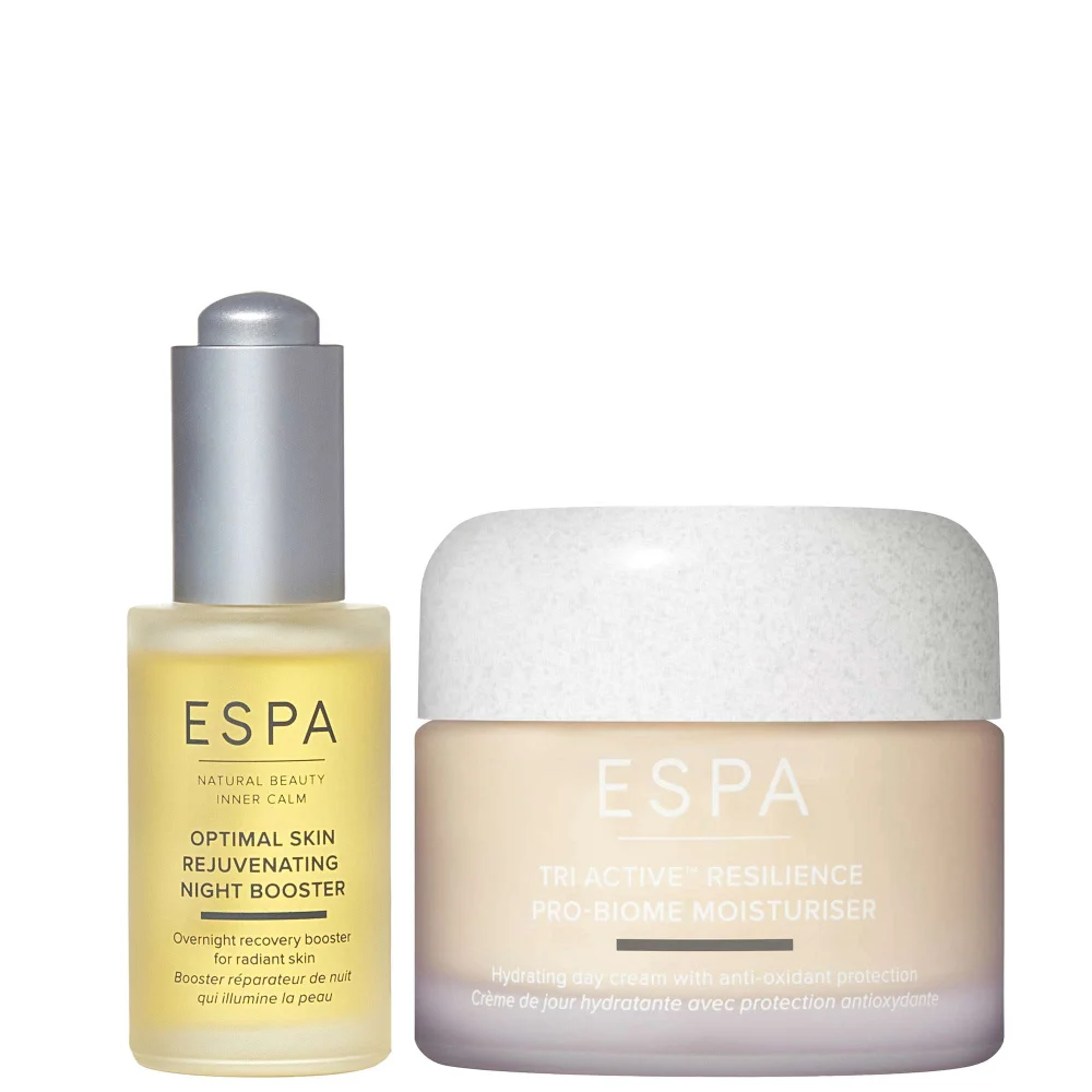 ESPA Duo: Optimal Skin Rejuvenating Night Booster 30ml & Tri-Active Resilience Pro Biome Moisturiser 55ml Image 1