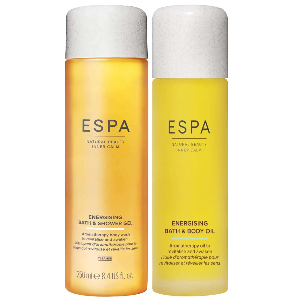 ESPA Bundles Duo: Energising Bath & Shower Gel 250ml & Bath & Body Oil 100ml Image 1