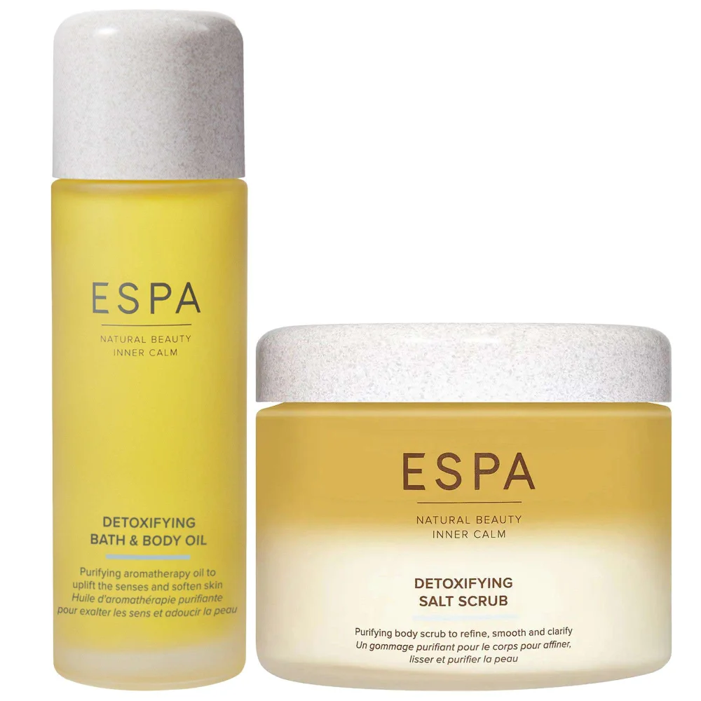 ESPA Duo: Detoxifying Salt Scrub 700g & Bath & Body Oil 100ml Image 1