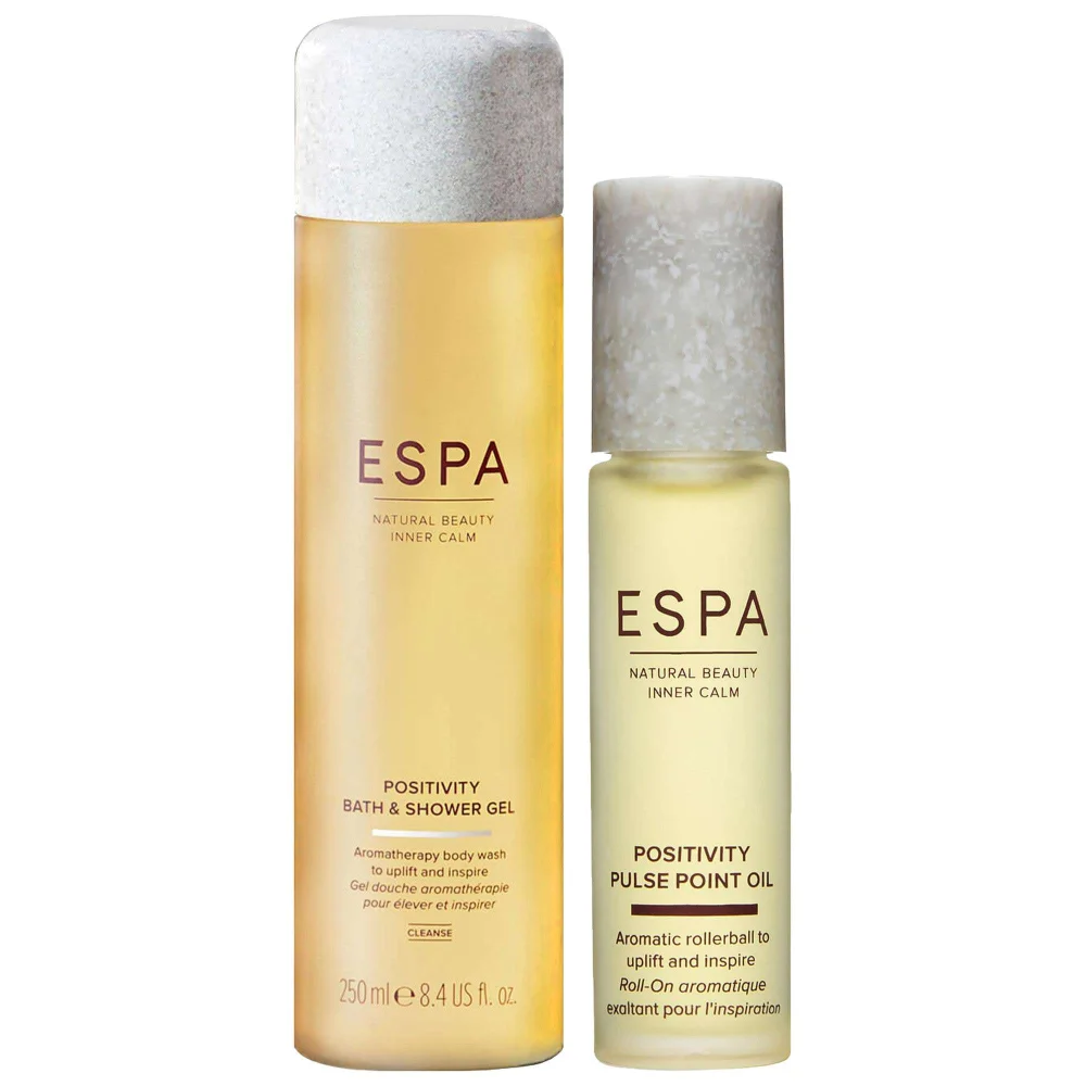 ESPA Duo: Positivity Bath & Shower Gel 250ml & Pulse Point Oils Positivity 9ml Image 1