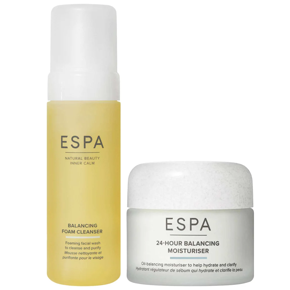 ESPA Duo: Balancing Foam Cleanser 150ml & 24 hr Balancing Moisturiser 55ml Image 1