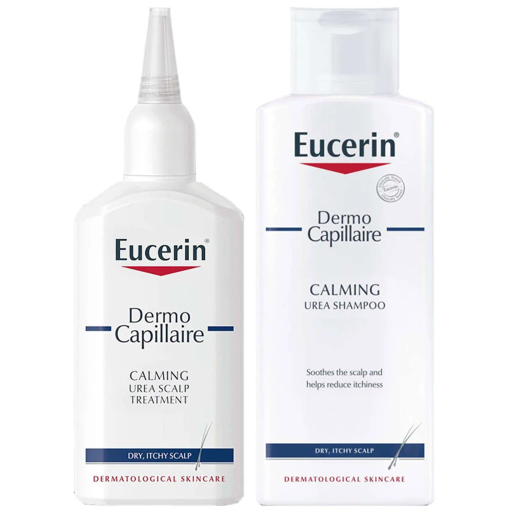 Eucerin Duo: DermoCapillaire Calming Urea Shampoo 250ml & Calming Urea Scalp Treatment 100ml Image 1