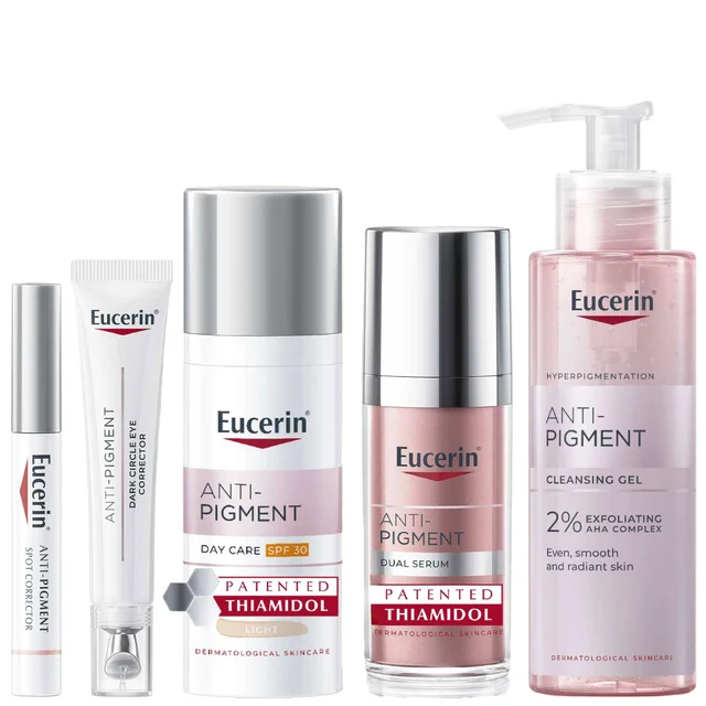 Eucerin Set: Anti-Pigment Spot Corrector 5ml, Eye Cream 15ml, Day Cream 50ml, Serum 30ml & Cleansing Gel 200ml