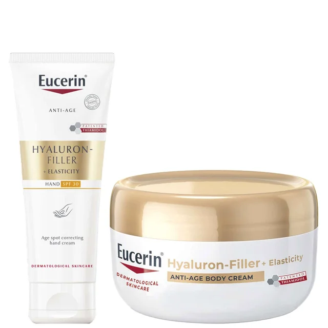 Eucerin Duo: Hyaluron-Filler + Elasticity Body Cream 200ml & Correcting Hand Cream 75ml