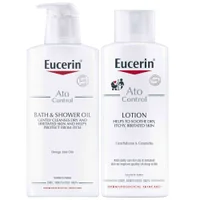 Eucerin Bundles Duo: AtoControl Bath & Shower Oil 400ml & Body Care Lotion 250ml