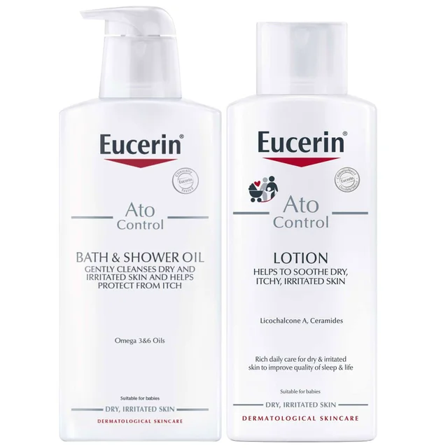 Eucerin Bundles Duo: AtoControl Bath & Shower Oil 400ml & Body Care Lotion 250ml