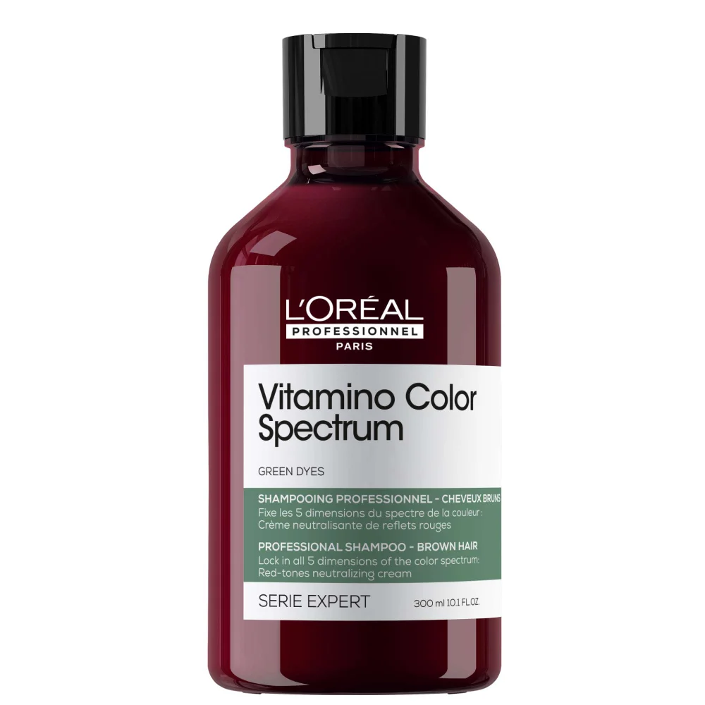 L'Oréal Professionnel Vitamino Color Spectrum Green Tinted Shampoo for Dark Brown Coloured Hair 300ml Image 1