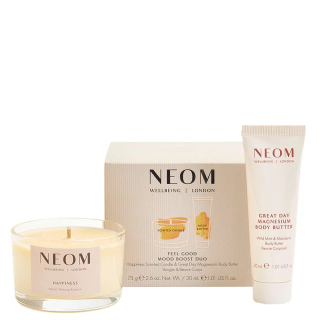 Neom Wellbeing London Scent To Make You Happy Feel Good Mood Boost Duo (Worth £31)