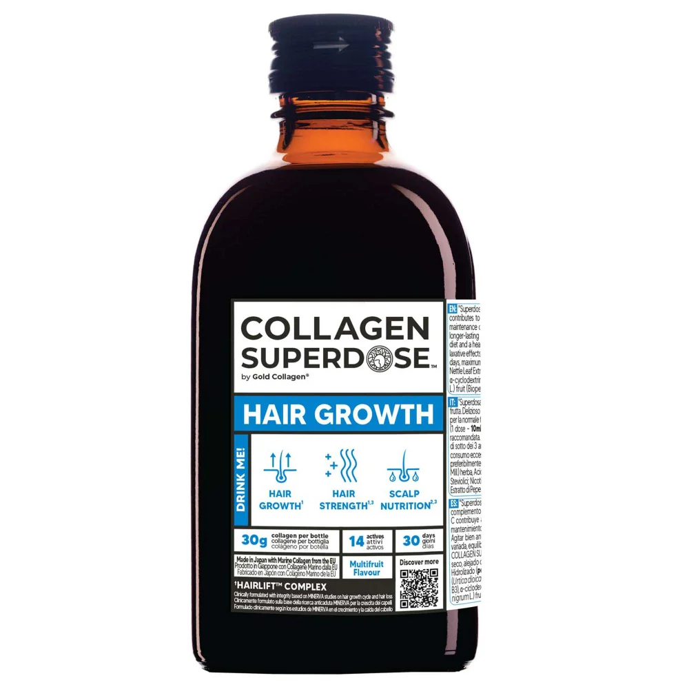 Gold Collagen Liquid Supplement Collagen Superdose Hair Growth Liquid Supplement 300ml Image 1