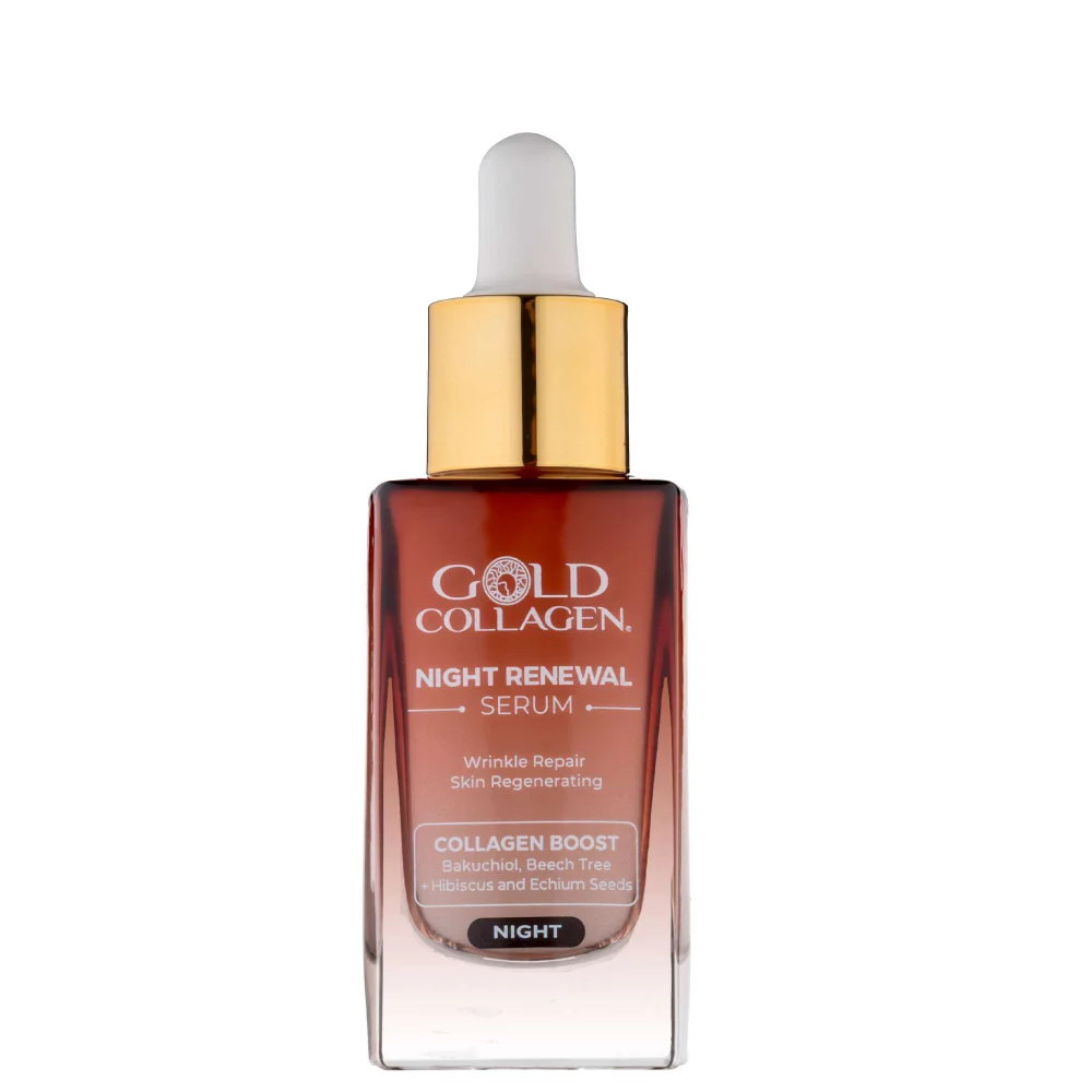 Gold Collagen Skincare Night Renewal Wrinkle Repair Skin Regenerating Serum 30ml Image 1