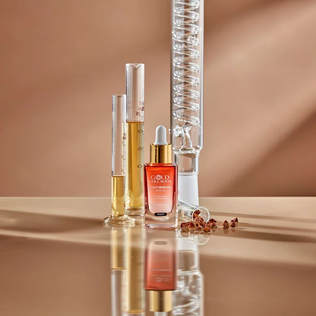 Gold Collagen Night Renewal Wrinkle Repair Skin Regenerating Serum 30ml