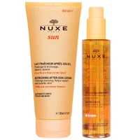 Nuxe Duo: Refreshing After-Sun Lotion 200ml & Tanning Sun Oil 150ml