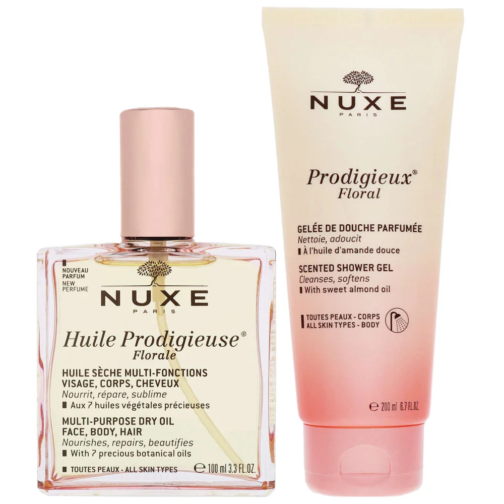 Nuxe Bundles Duo: Huile Prodigieuse Florale Dry Oil Spray 100ml & Prodigieux Shower Gel 200ml Image 1