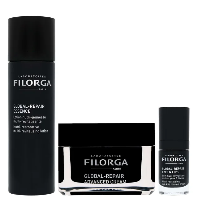 Filorga Bundles Trio: Global-Repair Essence 150ml, Eyes and Lips 15ml & Advanced Cream 50ml