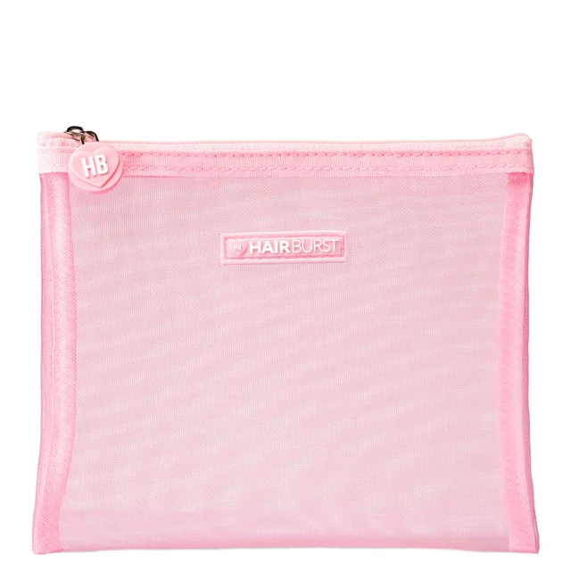 Hairburst Pink Mesh Wash Bag