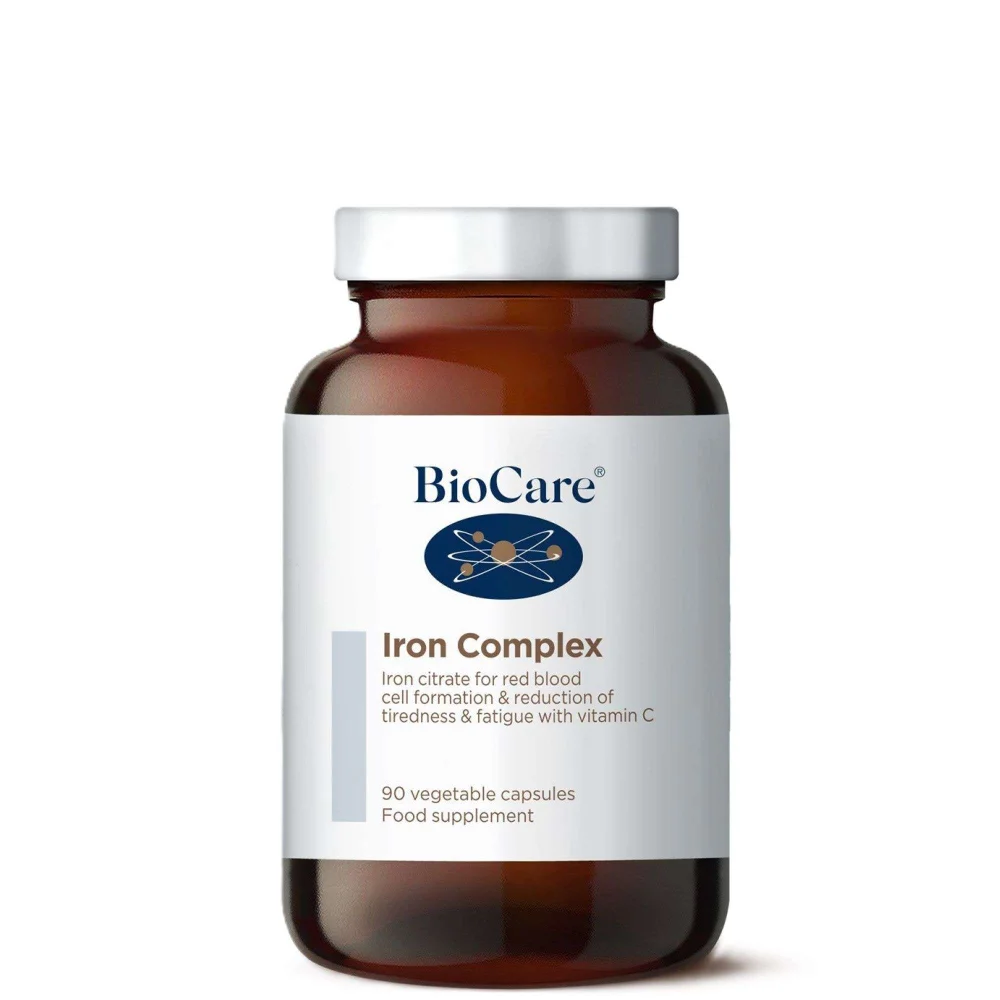 BioCare Vitamins & Supplements Iron Complex x 90 Capsules Image 1