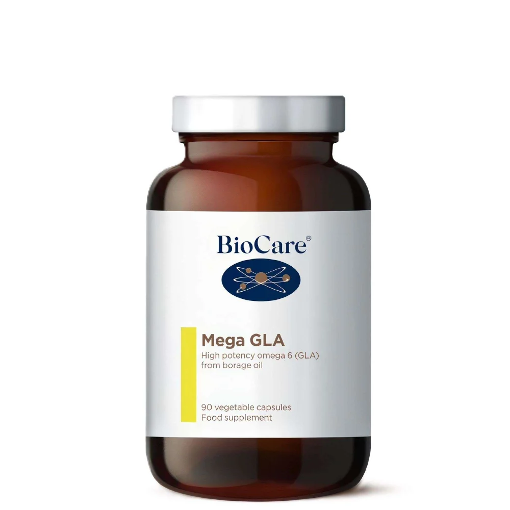 BioCare Fish Oil Supplements Mega GLA Omega 6 x 90 Capsules Image 1