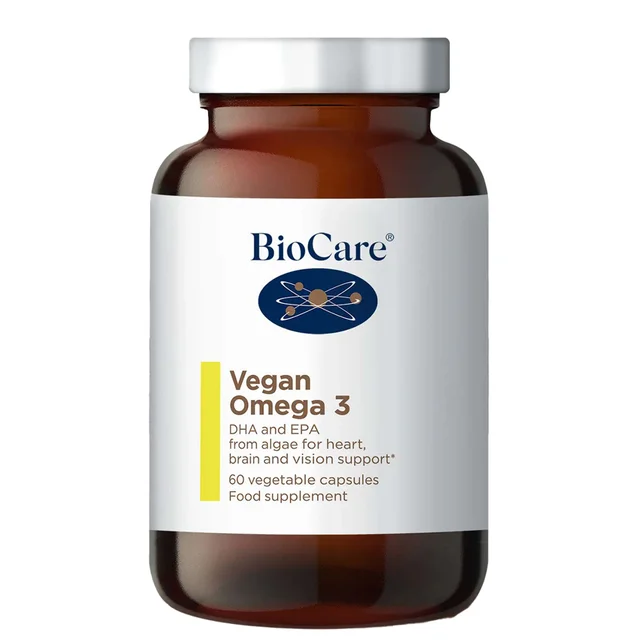 BioCare Fish Oil Supplements Vegan Omega 3 (Algal DHA & EPA) x 60 Capsules