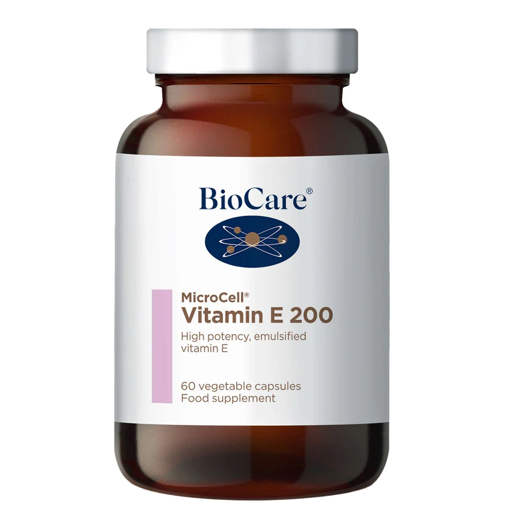 BioCare MicroCell Vitamin E 200iu x 60 Capsules Image 1