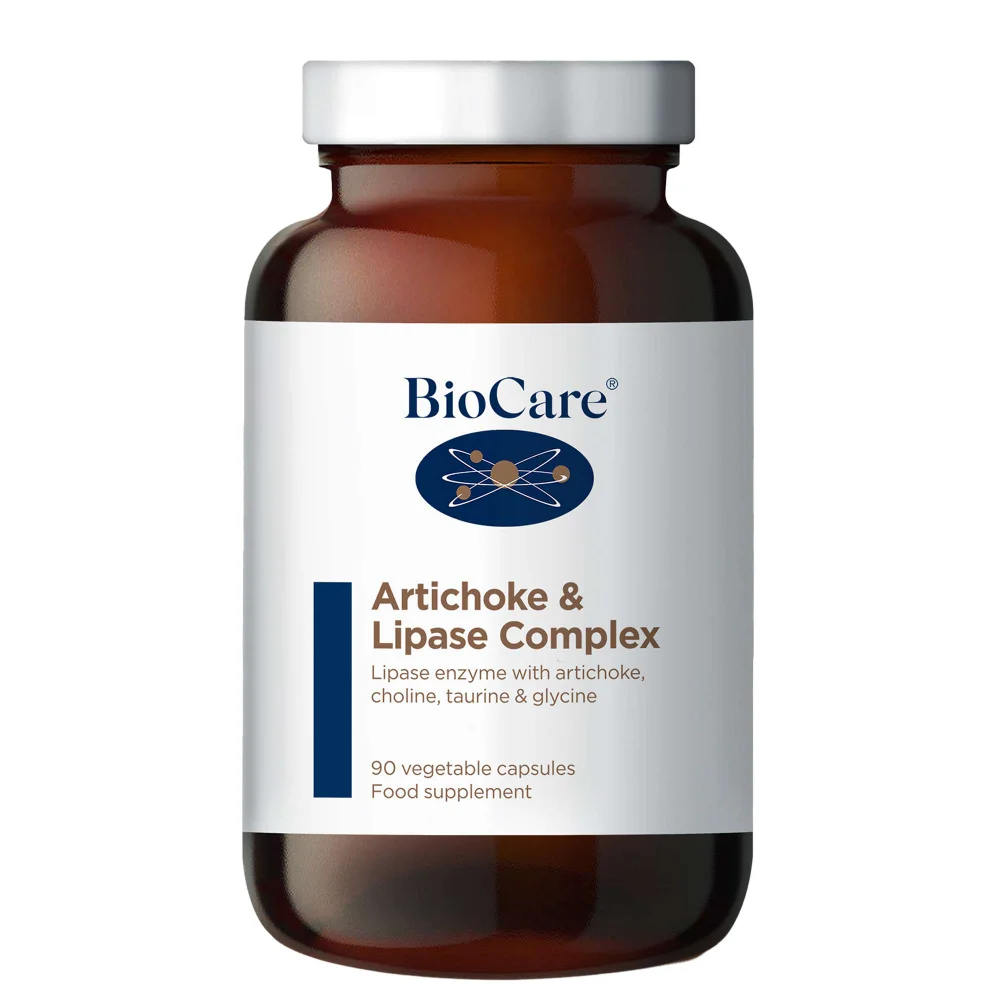 BioCare Digestion Supplements Artichoke & Lipase Complex x 90 Capsules Image 1