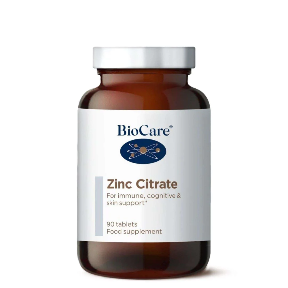BioCare Minerals Supplements Zinc Citrate x 90 Tablets Image 1