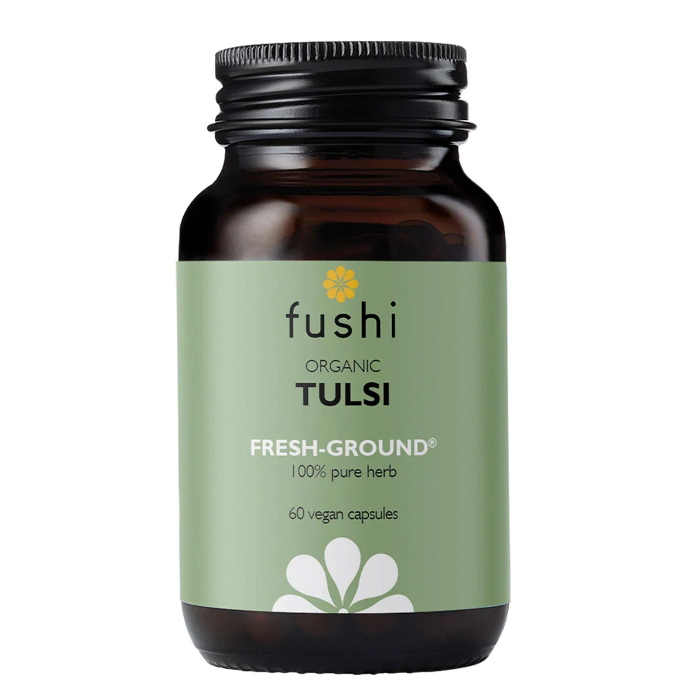 Fushi Single Herb Supplements Organic Tulsi (Holy Basil) x 60 Capsules Image 1