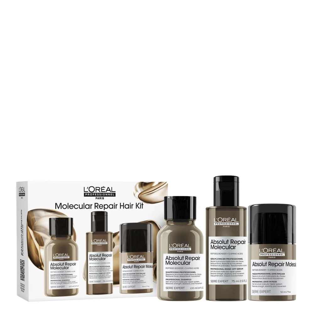 L'Oréal Professionnel Absolut Repair Molecular Mini Trio Kit for Damaged Hair Image 1
