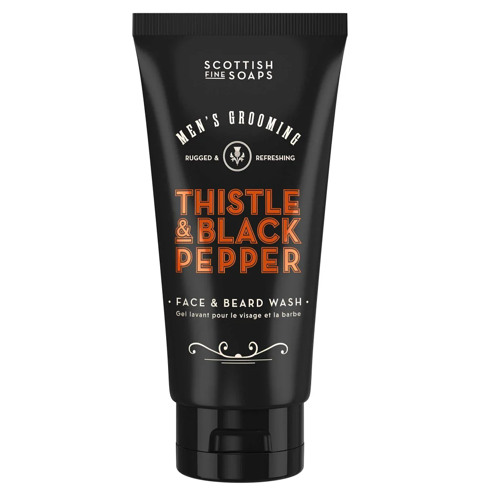 Scottish Fine Soaps Company Thistle & Black Pepper Face & Beard Wash 150ml Image 1