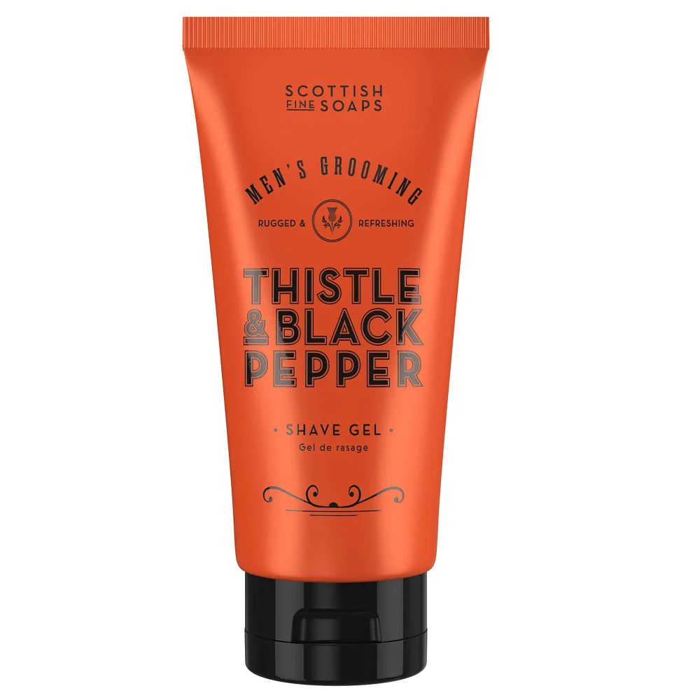 Scottish Fine Soaps Company Thistle & Black Pepper Shave Gel 150ml Image 1